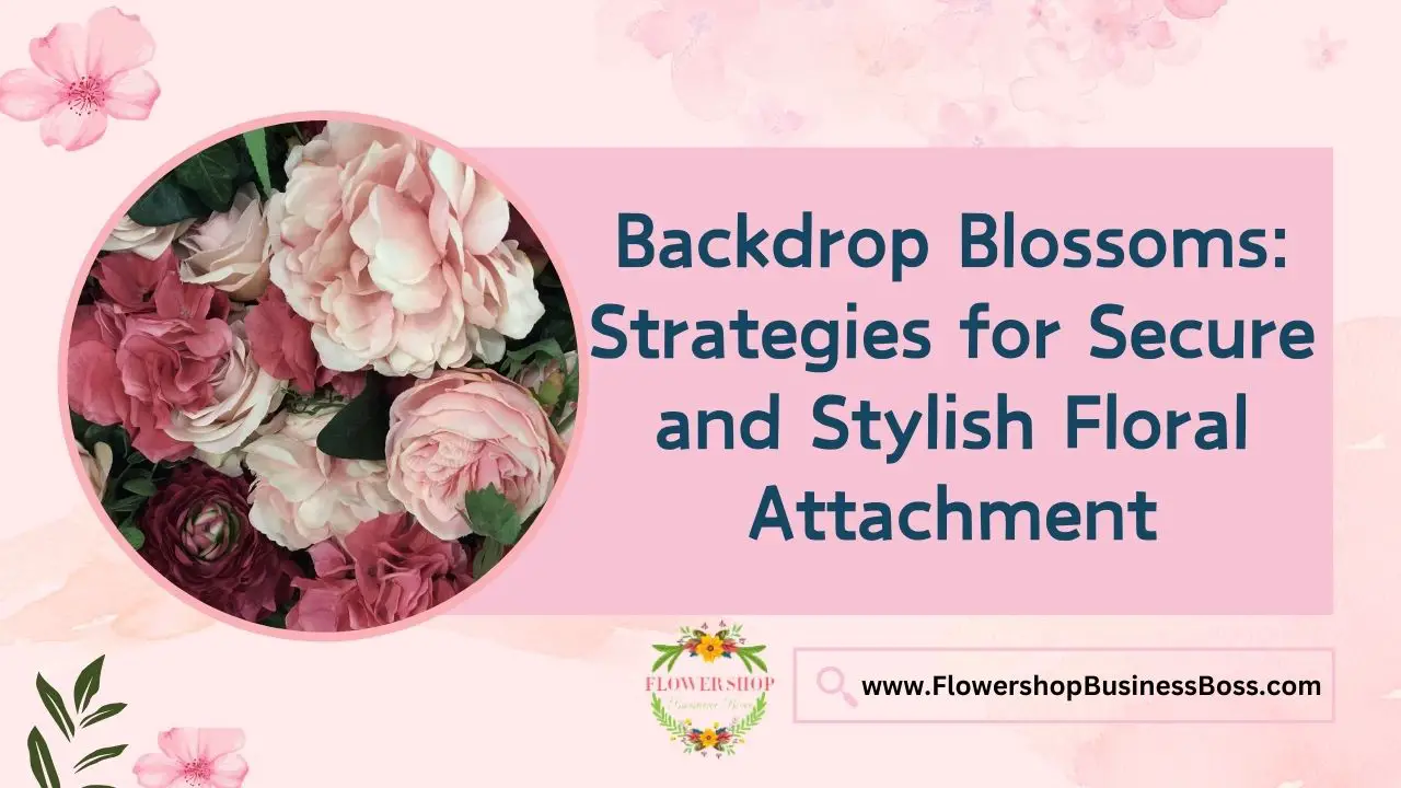 Backdrop Blossoms: Strategies for Secure and Stylish Floral Attachment