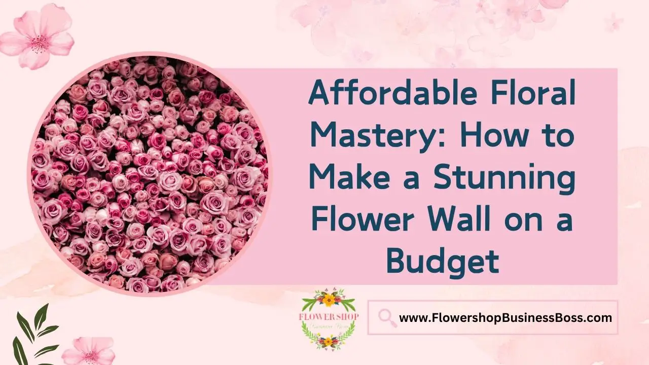 Affordable Floral Mastery: How to Make a Stunning Flower Wall on a Budget
