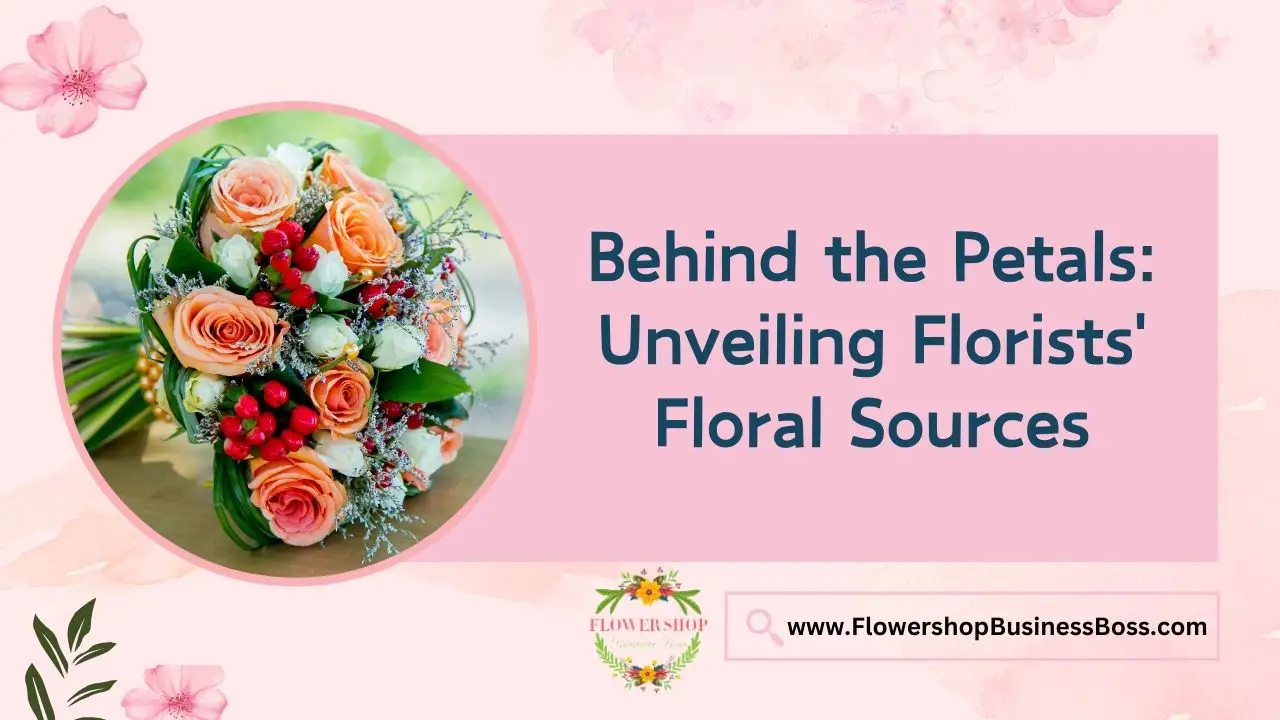 Behind the Petals: Unveiling Florists' Floral Sources