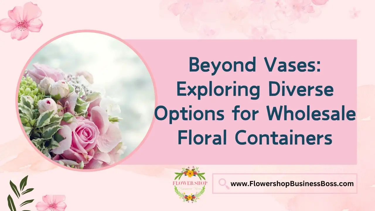 Beyond Vases: Exploring Diverse Options for Wholesale Floral Containers