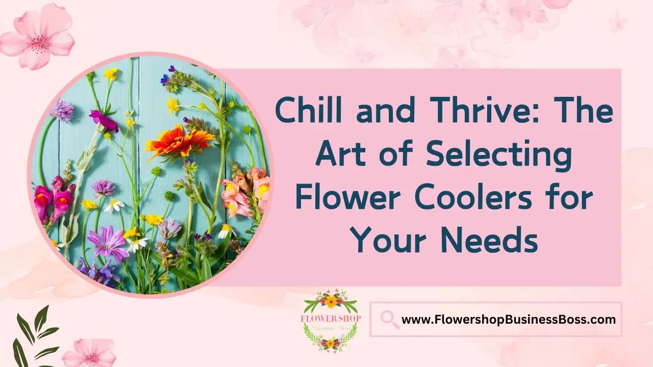 Chill and Thrive: The Art of Selecting Flower Coolers for Your Needs