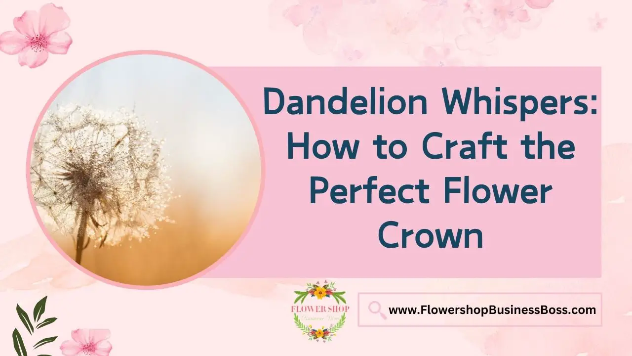 Dandelion Whispers: How to Craft the Perfect Flower Crown